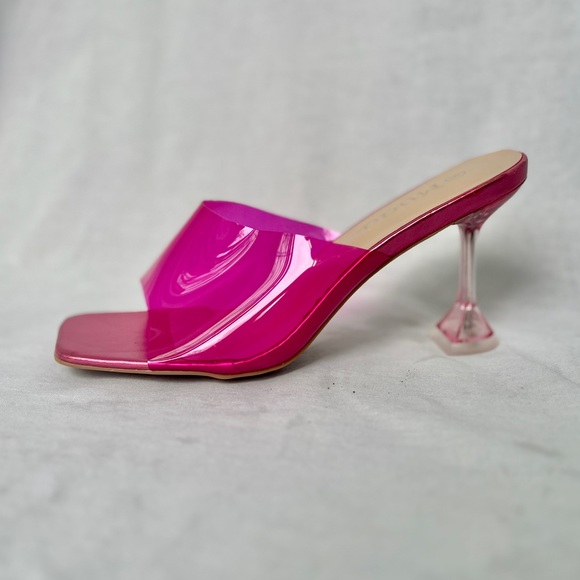 Y2K Square Toe Jelly Heels - Picture 2 of 3